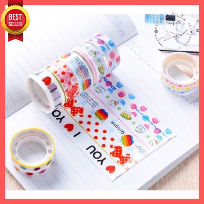 GOS -I211- Selotip Motif Solatip Karakter  - Solasi Mini Motif - 1 Pcs Selotip Karakter Motif Random