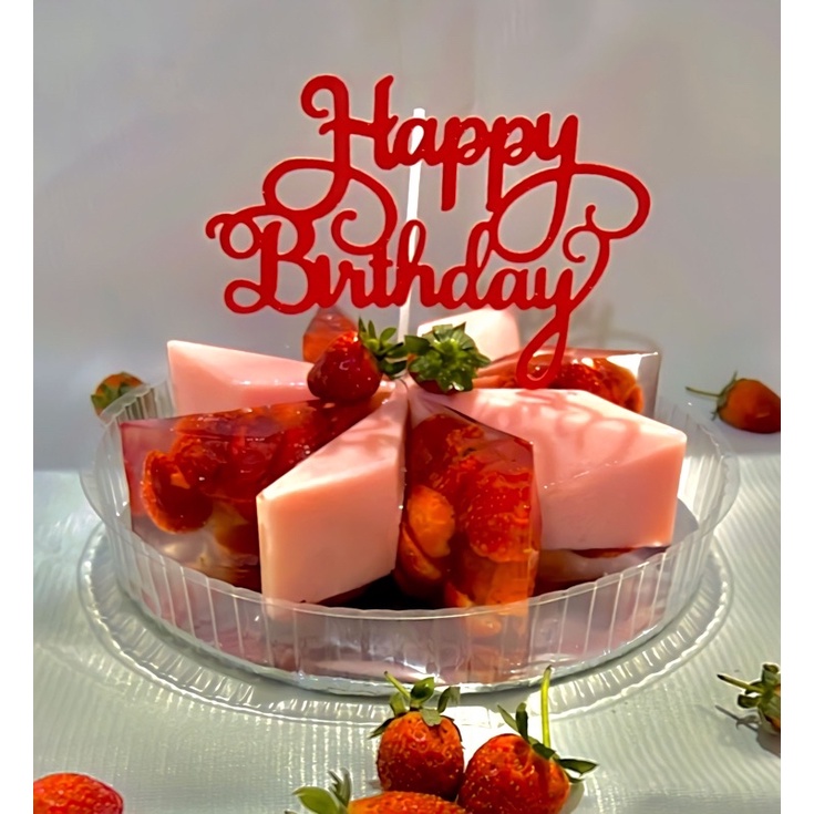 

puding kaca strawberry | Puding Natal | Puding Ulang Tahun | Hampers