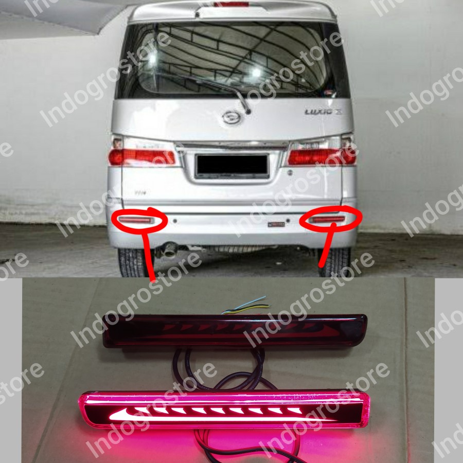 REFLEKTOR LED LAMPU BUMPER BELAKANG MOBIL DAIHATSU NEW LUXIO