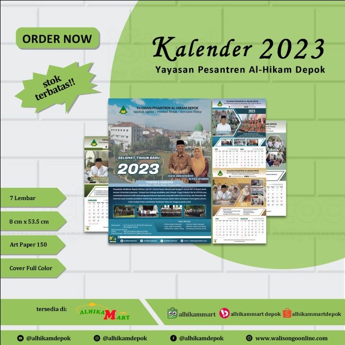 

✨NEW✨ - Kalender Gantung/Dinding 2023 Yayasan Pesantren Al-Hikam Depok
