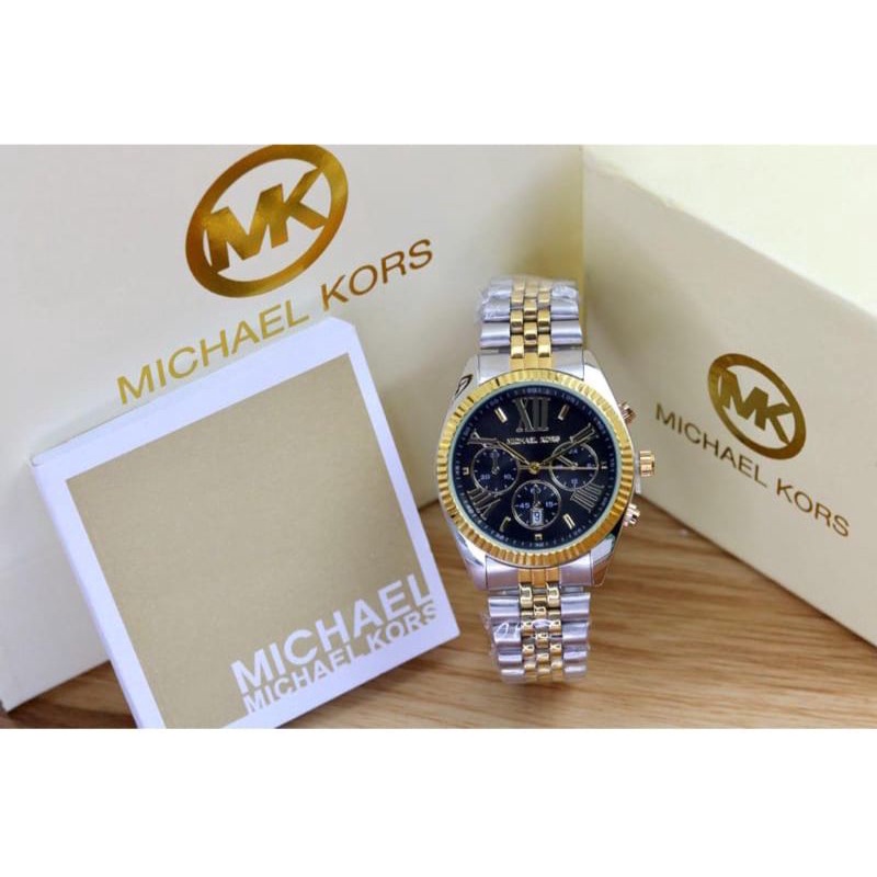 Jam Tangan Wanita K3858Z Tali Rantai Tanggal Aktif Chrono Variasi Free Box &amp; Baterai Cadangan