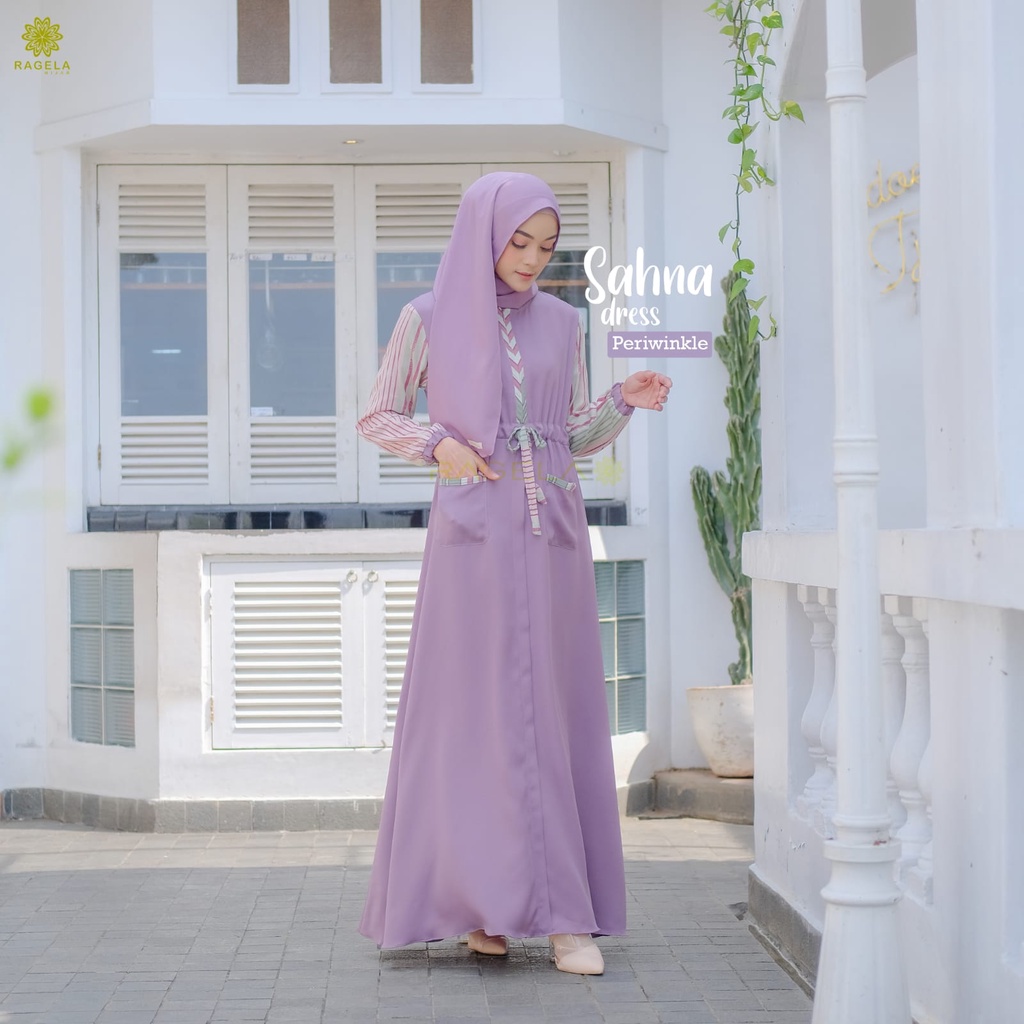 RAGELA - SAHNA DRESS GAMIS WANITA TERBARU BAHAN FLOWLY BUSUI FRIENDLY STOK TERBATAS.!!