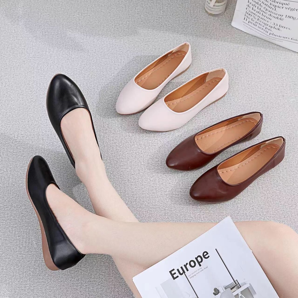 Permata Sepatu Flatshoes Wanita QP217-01 Sepatu Import Premium Quality