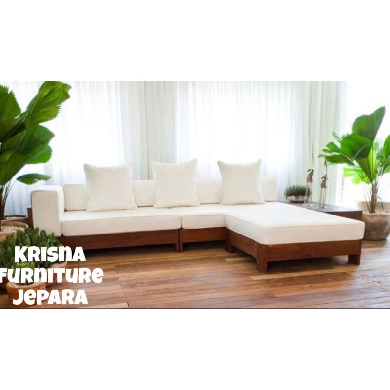 SOFA SUDUT MEWAH KAYU JATI/FURNITURE JEPARA