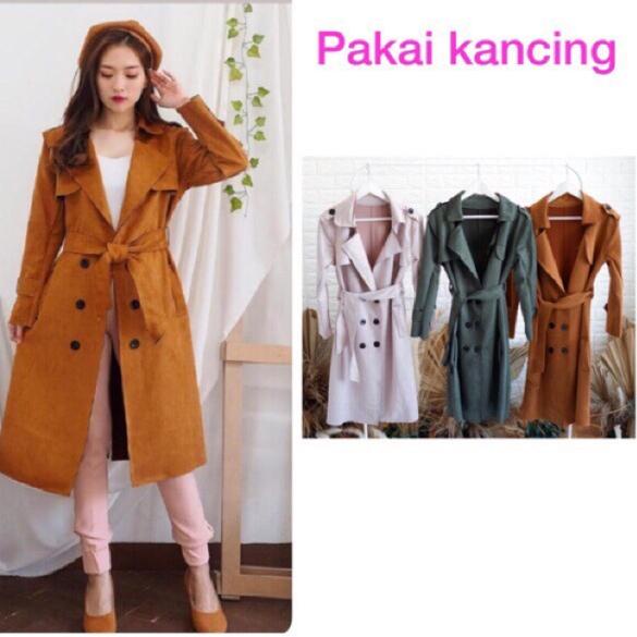 COAT SUEDE IMPORT TERMURAH JAKET SUEDE - BLAZER SUEDE (LEBIH PANJANG)