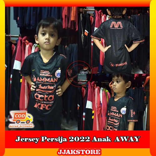 Jersey Persija 2022 Anak Hitam AWAY Jersey Persija Jakarta Anak
