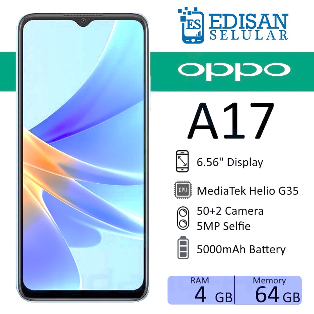 OPPO A17 4/64 GB Garansi Resmi