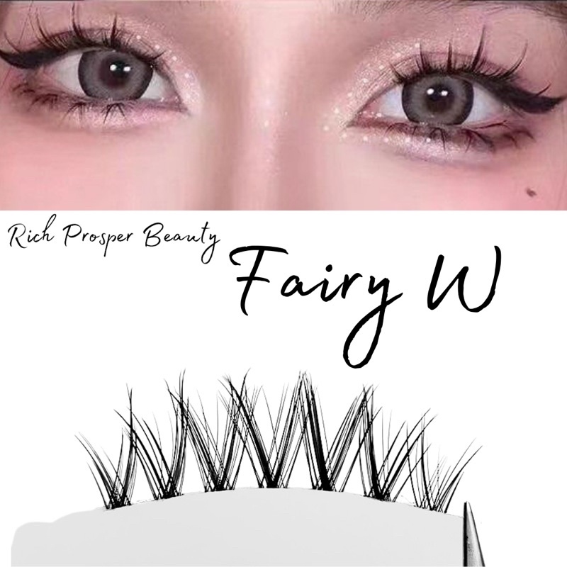 FAIRY W - Air False Eyelashes Comic Eye Japanese Fake Eye Lashes Extension Clear Band Natural Nude Makeup Little Devil