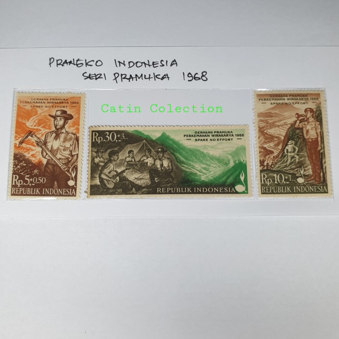 

✨NEW✨ - Perangko Indonesia Set Seri Pramuka Tahun 1968 kondisi baru / mint