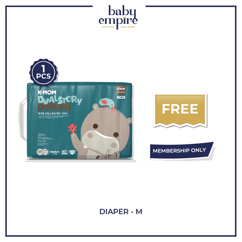 Free 1pack - Mother-K K-Mom - Diaper - M