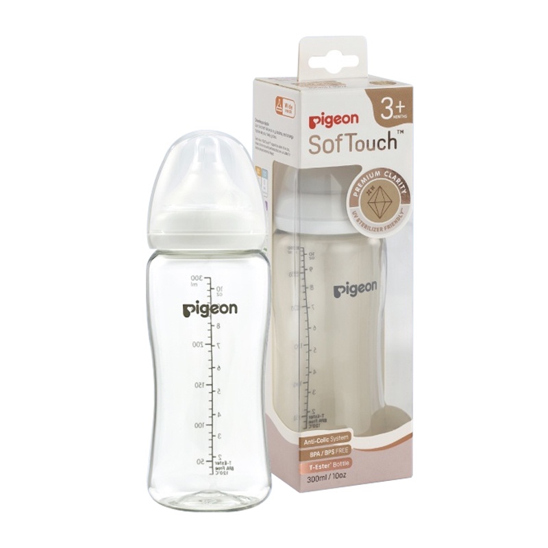 Pigeon Botol T-Ester Wide Neck P-Plus Nipple