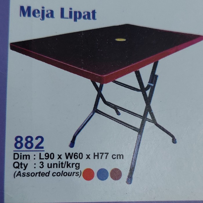 meja lipat phylia 882 maron via gojek dan grab