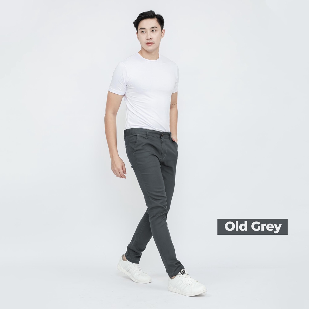 CELANA CHINO PANJANG PRIA SLIMFIT STRETCH BY BROGUY - ABU TUA