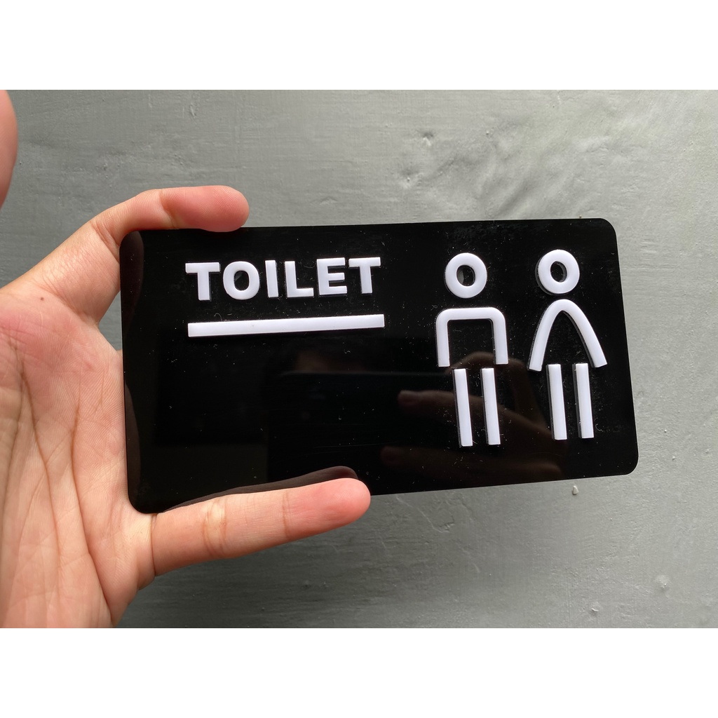 Tanda / signate toilet bahan akrilik