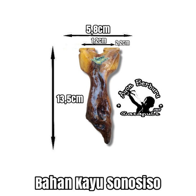 Ketapel OTT dari bahan kayu SONOSISO/Ayon Catapult