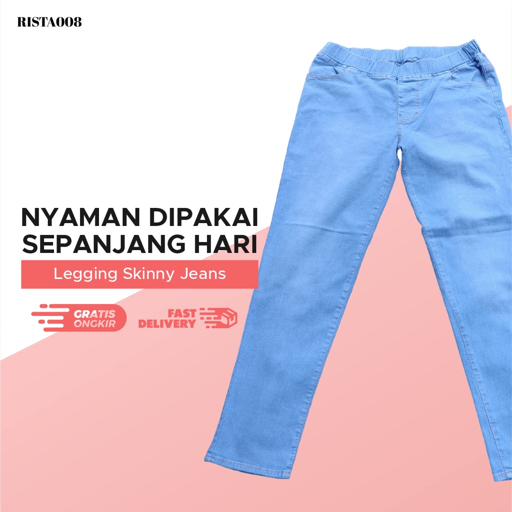 Legging Skinny Jeans Long Pants Celana Panjang Sehari Hari Wanita Outfit Remaja Terlaris