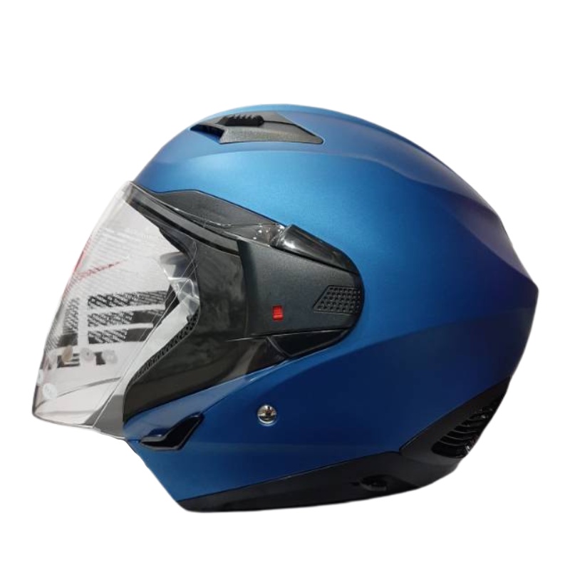 Helm Zeus ZS611 Solid Blue Doff | Zeus ZS 611 Double Visor