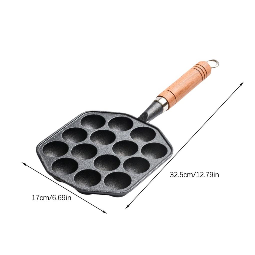 Takoyaki Baking Pan Multi Fungsi Bola Cor Bulat Barbecue Plate Anti Lengket Tahan Aus Alat Masak Restoran