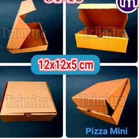 

⇊ KOTAK KARDUS ST-10 PIZZA KECIL COKLAT DUS BOX AKSESORIS POLOS SOUVENIR ✎