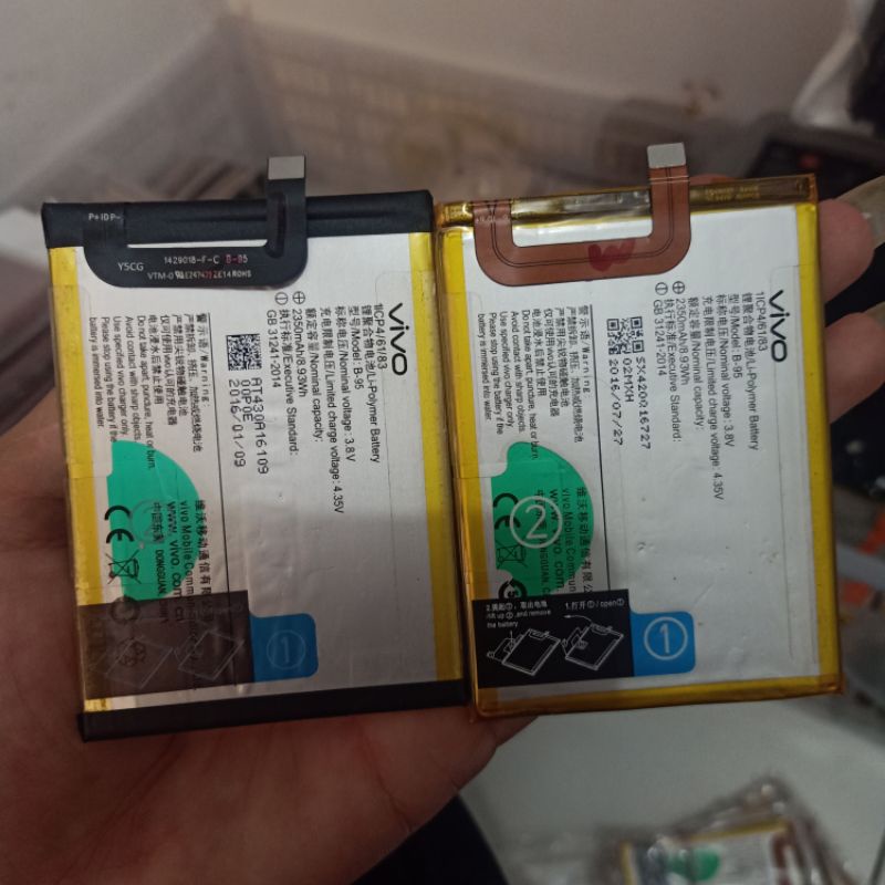 Baterai batre Vivo y51/ y51a / y51l b-95 original copotan batre Vivo y51 copotan