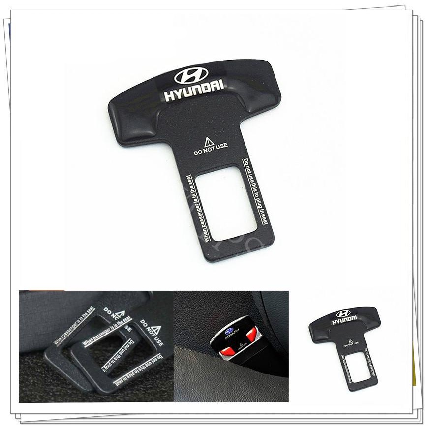 Hyundai 1/2pcs Klip Gesper Sabuk Pengaman Pengaman Mobil Metal Hard Plug Alarm Stopper Menghilangkan Suara Untuk i20 Trajet H1 i10 Kona Getz Aksen Atoz Santa Fe