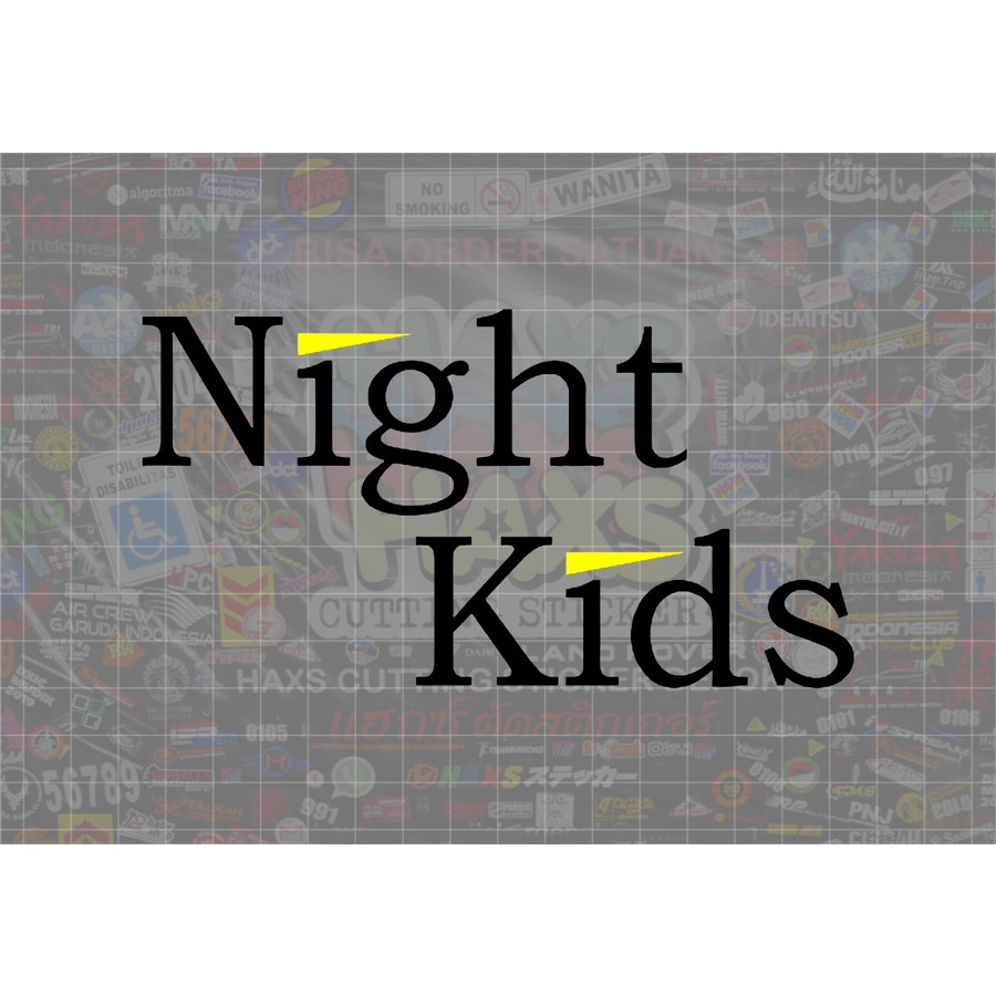 Cutting Sticker Night Kids Ukuran 15 Cm Untuk Mobil