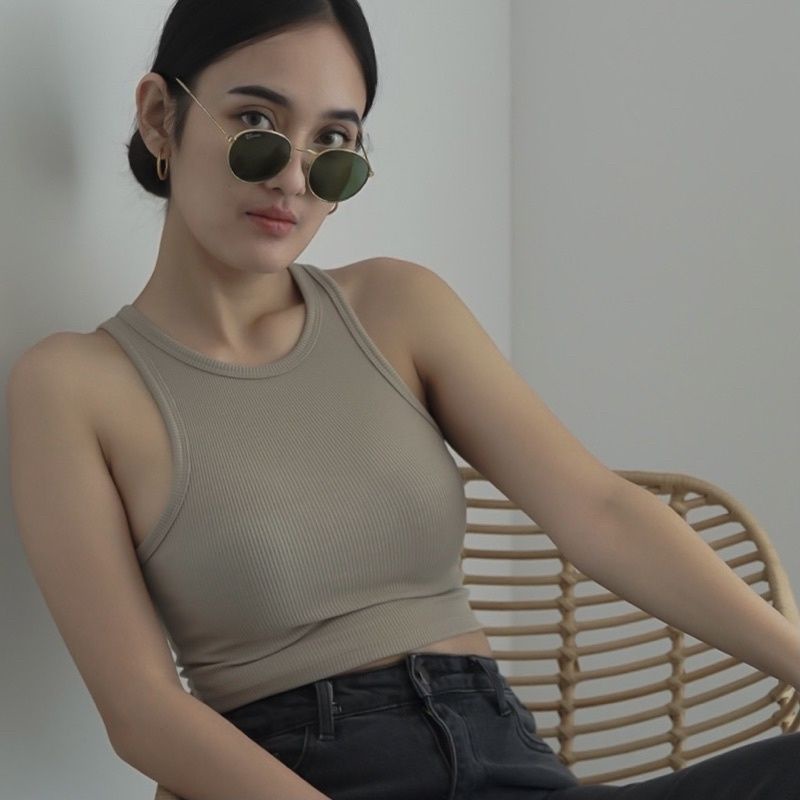 High Nick Crop Top/ Tengtop Rip Fashion  Wanita pakean dinas bikin betah suami