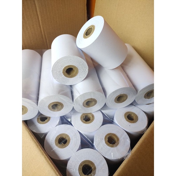 

PAKET 10 ROLL KERTAS STRUK ROLL KASIR HVS 1PLY 75X60Mm