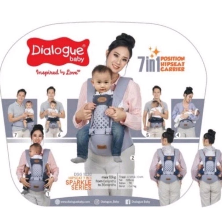 Dialogue Hip Seat 7in1 Sparkle Series DGG 1030 Gendongan Bayi