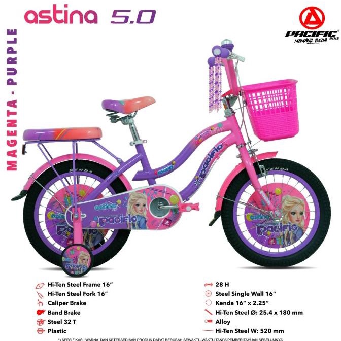 Sepeda Anak 16 Pacific Ctb Mini Astina 5.0 #Original