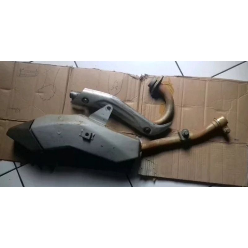 knalpot klx 150 original bawaan motor