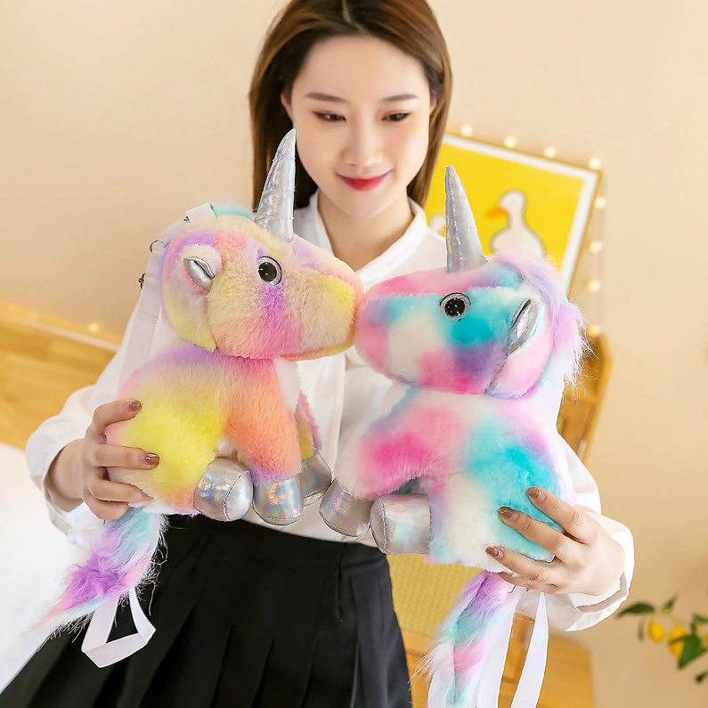 BARANG IMPORT Tas selempang bahu Lucu Gadis Baru Jepang dan Korea Kartun Gadis Tas Bulu besar unicorn Mainan Mewah kwalitas tinggi