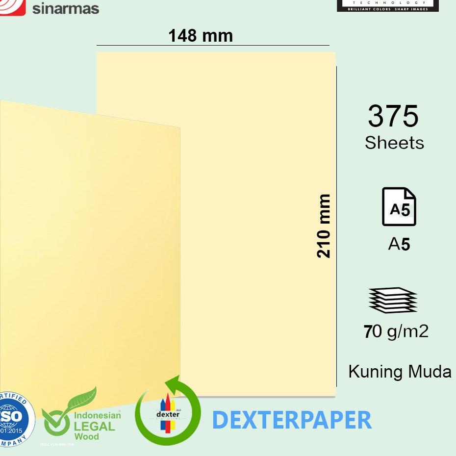 

░☺░ KERTAS HVS A5 70GRAM | KERTAS A5 70GR PUTIH DAN WARNA PAPERONE | COPYPAPER A4 BAGI 2 PRINT RESI