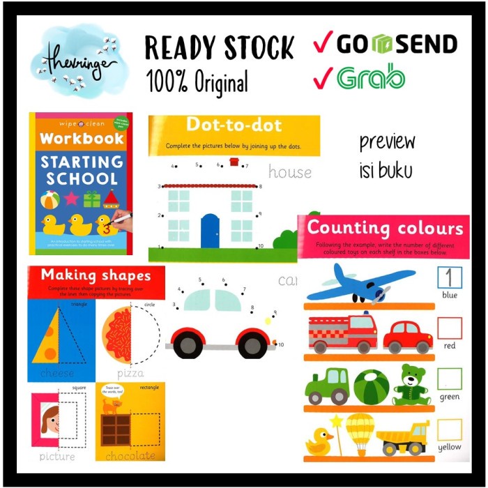 Pb Priddy Workbook Starting School : Includes A Wipe-Clean Pen