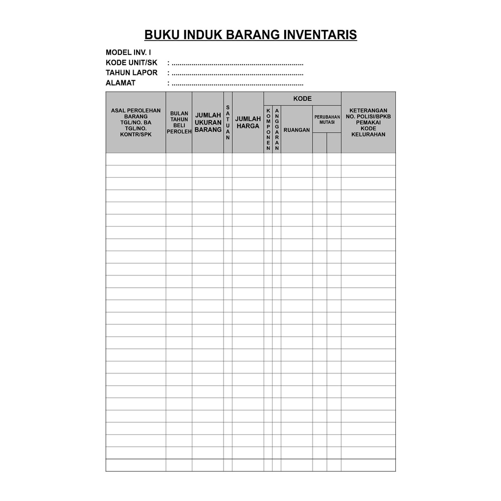 

Promo BUKU INDUK BARANG INVENTARIS