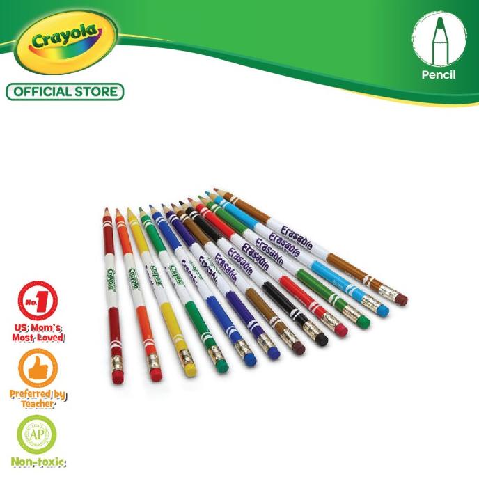

Crayola 12 Erasable Colored Pencils