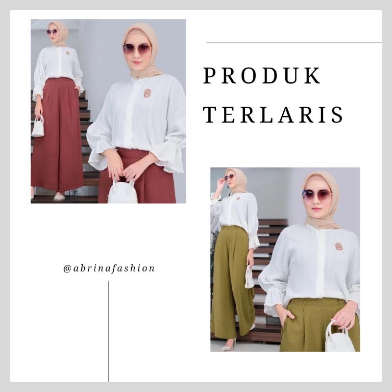 Namari One Set Premium Terbaru 2023 Viral Tiktok | Baju Setelan Muslimah Wanita Matt Cringkle 2023 |
