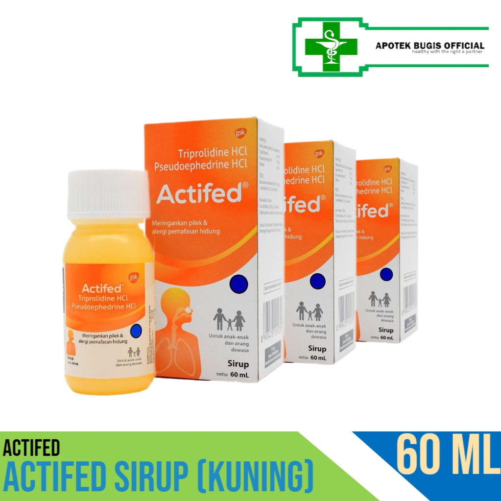 Actifed Sirup 60 ml (Kuning) Pereda batuk dan pilek