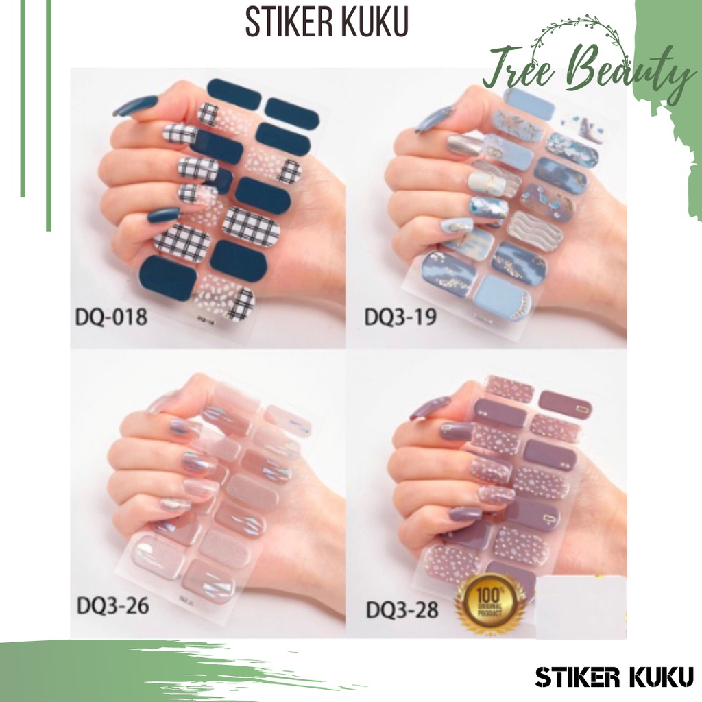 14Pcs/Stiker Kuku Murah / Nail Art Sticker / Nail Art Stiker / Nail Art &amp; Sticker DQ Series Premium