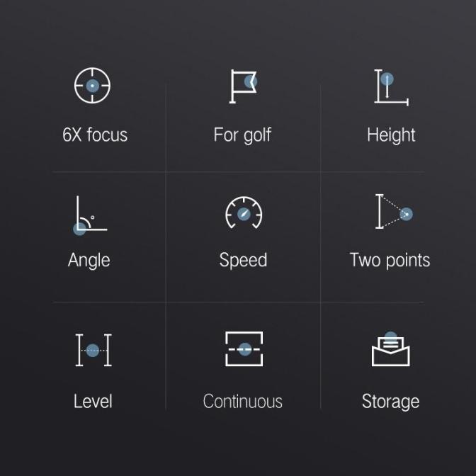 Teropong Golf Jarak Rangefinder Rechargeable Laser 1500M Dkw-S Duka