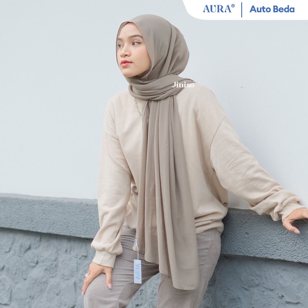 Foto JINISO Earth Tone Pashmina Hijab Basic AURA