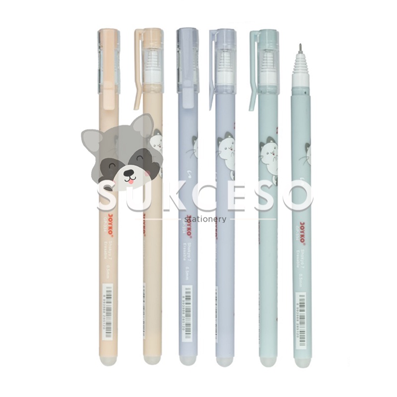 

LUSINAN Joyko Gel Pen 0.5 GP-334 Shokyo 7 / Erasable Gel Pen Pulpen Bisa Dihapus