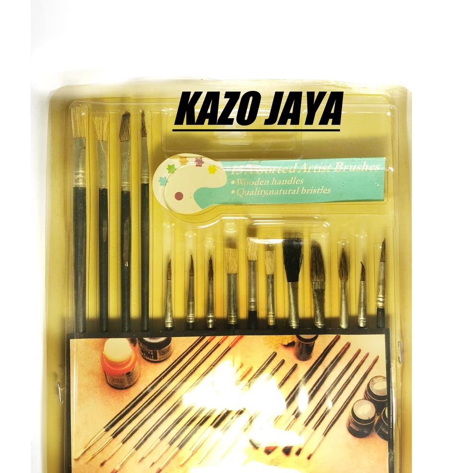 

ヴ Kuas Lukis / Melukis Cat Set Lengkap isi 15pcs ♖