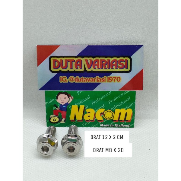 Baut 2Kunci Drat 12*2 cm {M8*20