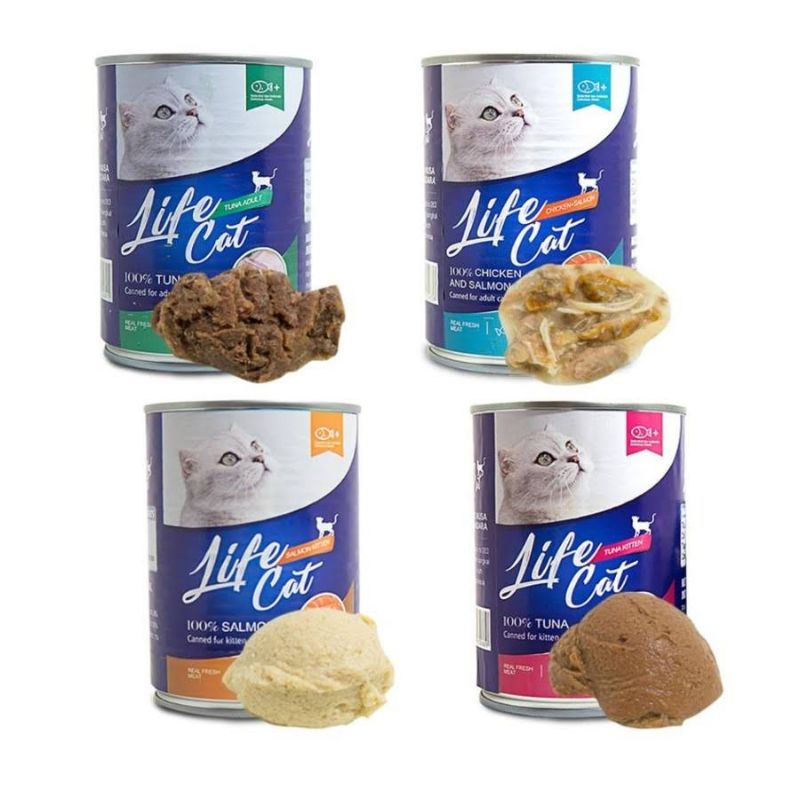 Makanan Kucing Basah Life Cat 400 Gram Kaleng Kucing Wet Food Cat