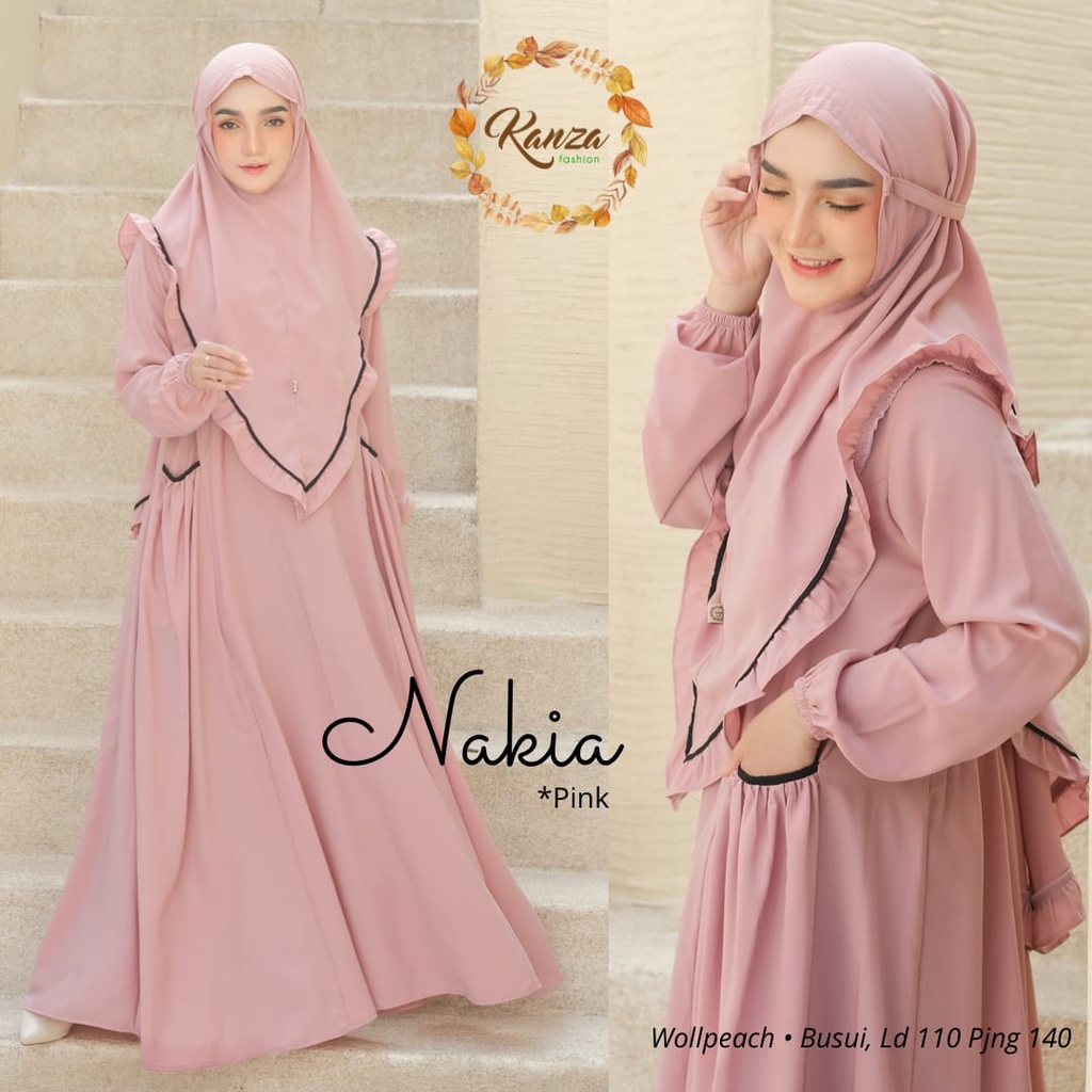 Nakia Syari Gamis Muslim Original Produk By Kanza Fashion