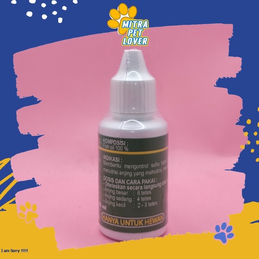MINYAK IKAN TETES UNTUK ANJING - SQUA OIL DROP 30ML - VITAMIN SUPLEMEN OMEGA 3 HORMON SEIMBANG MELEBATKAN BULU DOGGY - MURAH ASLI GARANSI KUALITAS ORIGINAL - PET ANIMAL HEALTHCARE &amp; VETERINARY TAMASINDO OBAT KESEHATAN &amp; VITAMIN TERNAK HEWAN MITRAPETL