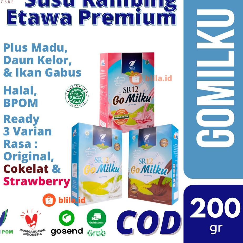 

오빠 TANPA GULA Susu Kambing Etawa Bubuk GOMILKU SR12 GO MILKU BPOM Plus Madu Daun Kelor Ikan Gabus Recomend !!