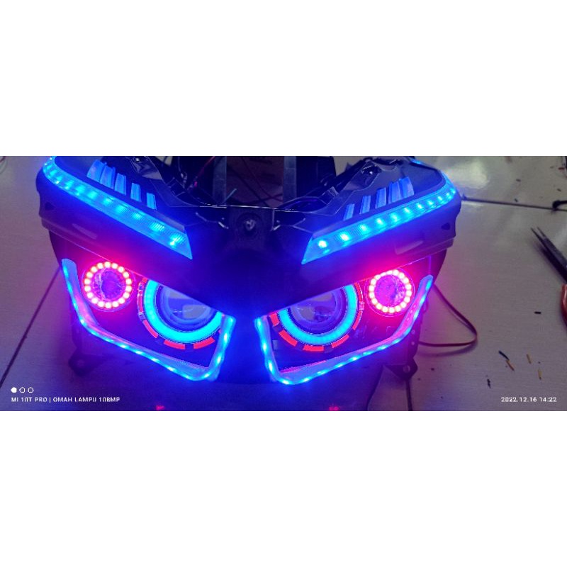 projie led custom alis rgb sein runing lampu tembak reflektor vario 125 150 new