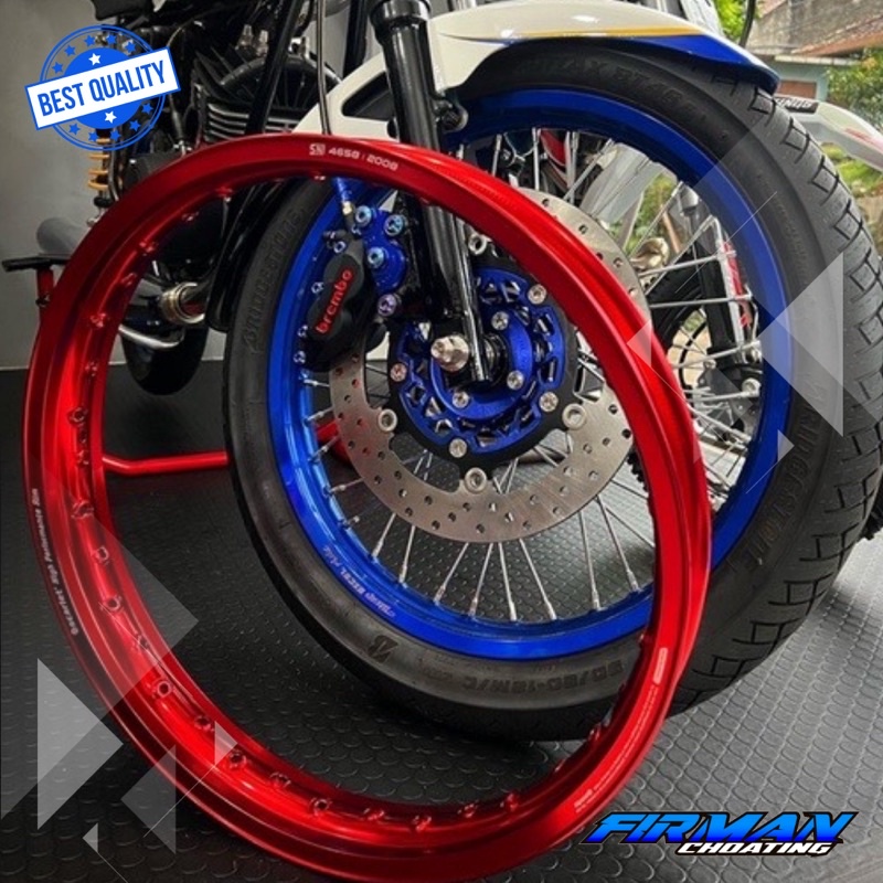 Ring rim velk scarlet merah 18x185 dan 18x160 36 Hole (sepasang) Rx king dll